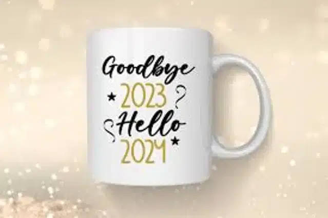 Ceremic Printed Coffee Mug, White, 350 ml