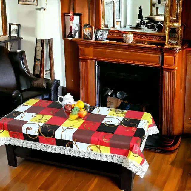PVC Table Cover, Multicolor, 40x60 Inches