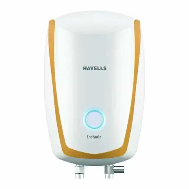 Havells Instanio 10 Litre with Flexi Pipe Storage Water Geyser, White & Mustard