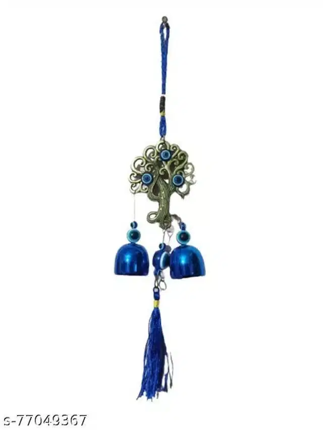 Tree with Bells Evil Eye Hanging, Blue