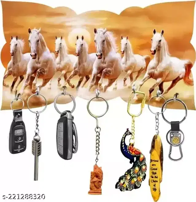 Wooden Keys Holder, Multicolor