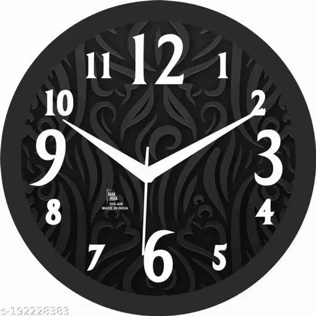 Designer Analog Wall Clock, Black