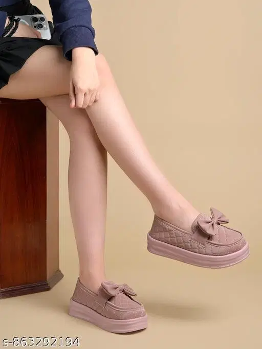 Shoetopia Loafers (Pink, IND-7)