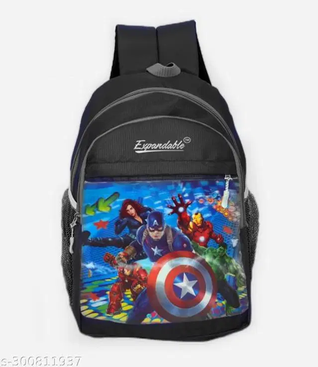 Canvas Backpacks for Kids, Black, 30 L