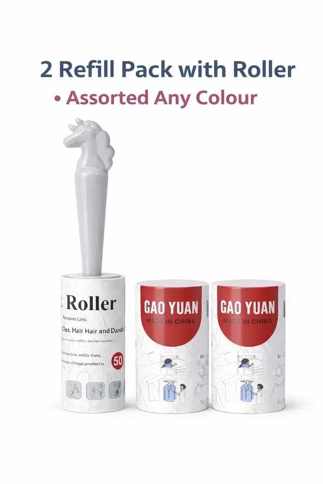 Unicorn Lint Roller Hair Remover Kit- Extra Sticky Reusable Lint Remover with 360 Sheets(3 Rollers+1 Upgraded Handles) Assorted Any 1 Colour