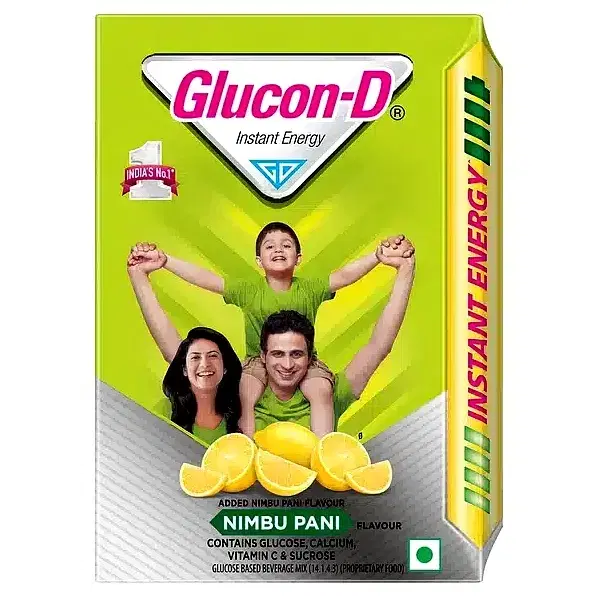 Glucon-D Nimbu Pani Flavoured Drink 200 g (Refill)