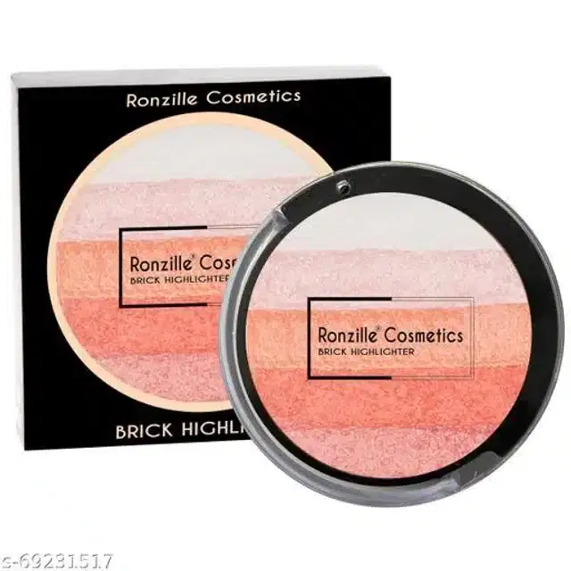 Ronzille Shimmer Baked Blush, Sunshine Orange