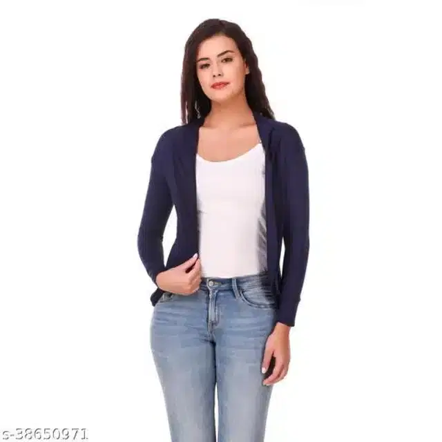 Shrugs for Women (Navy Blue, M)
