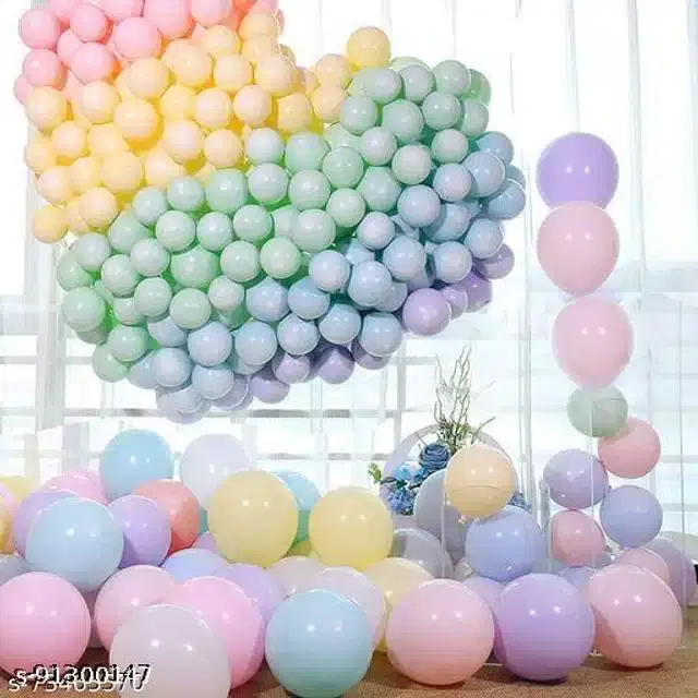 Balloons for Decoration, Multicolor, Pack of 100