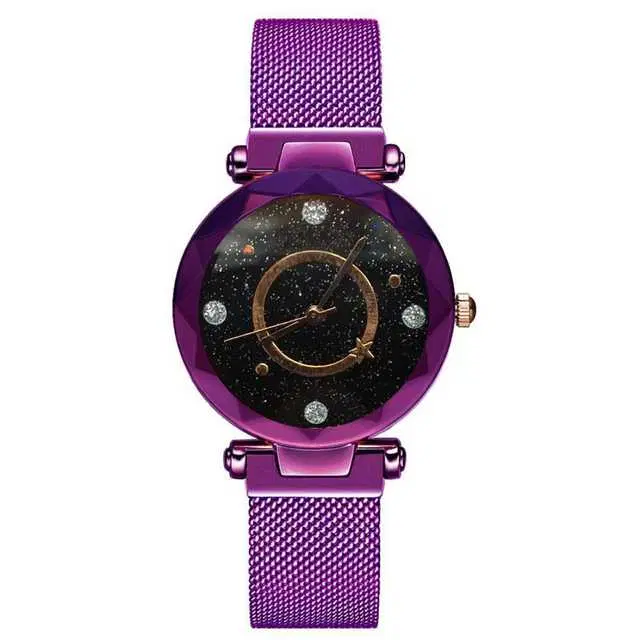 Casual Metal Analog Watch For Women (Purple) (MP-102)