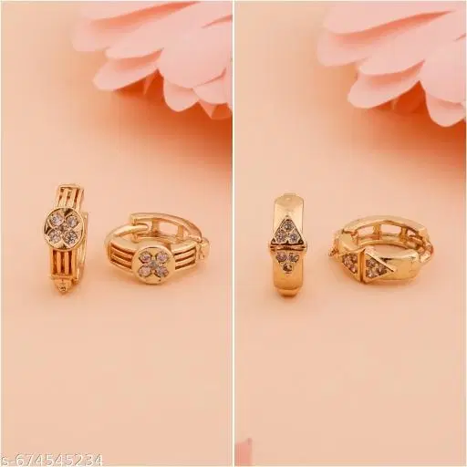 Gold-Plated Earrings/Studs/Bali Combo For Women'S/Girls