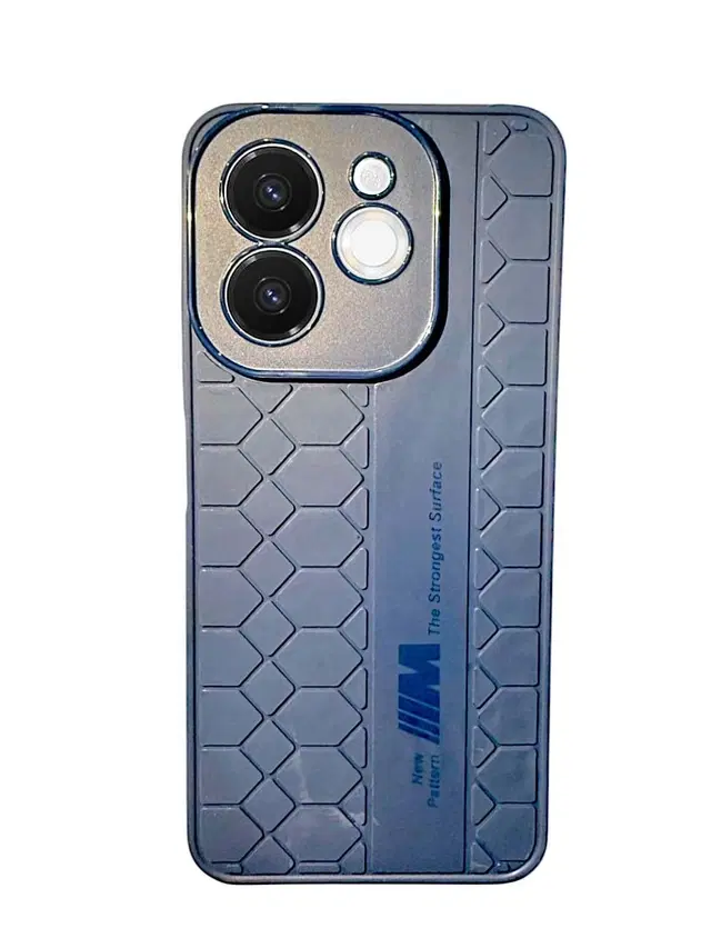 Synthetic Pu Leather Back Cover For Tecno Kl8H / Pop 9 5G, Blue