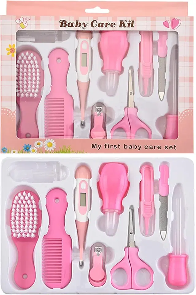 Baby Grooming Kit Newborn, Portable 10Pcs Baby Essential Daily Care Kit With Storage Case, Travelling Home Nursery Baby Nail Kit For Newborn Infant Toddler,  Pack Of 1