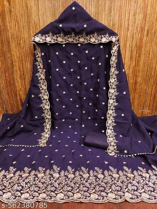 Punjabi/All Over Suits for Women (Purple, 6.25 meter (L)