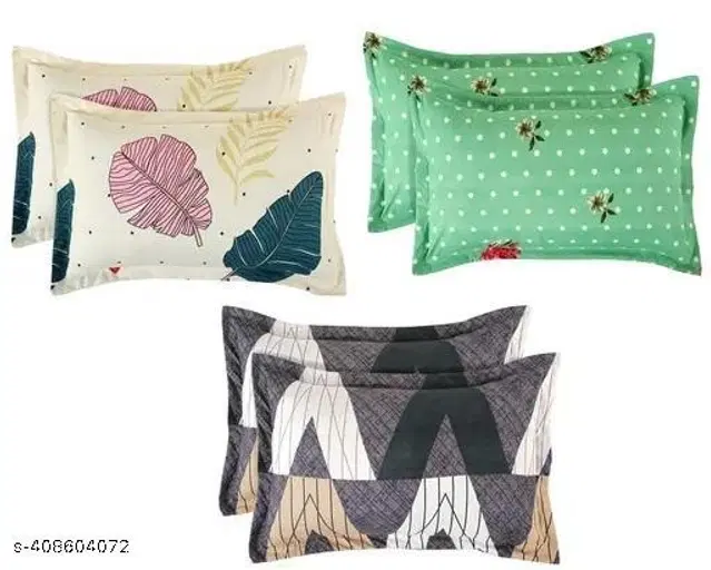 Cotton Pillow Covers, Multicolor, 18x28 inches, Pack of 6