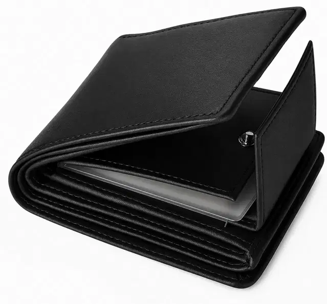 Men's Casual PU Wallet, Black