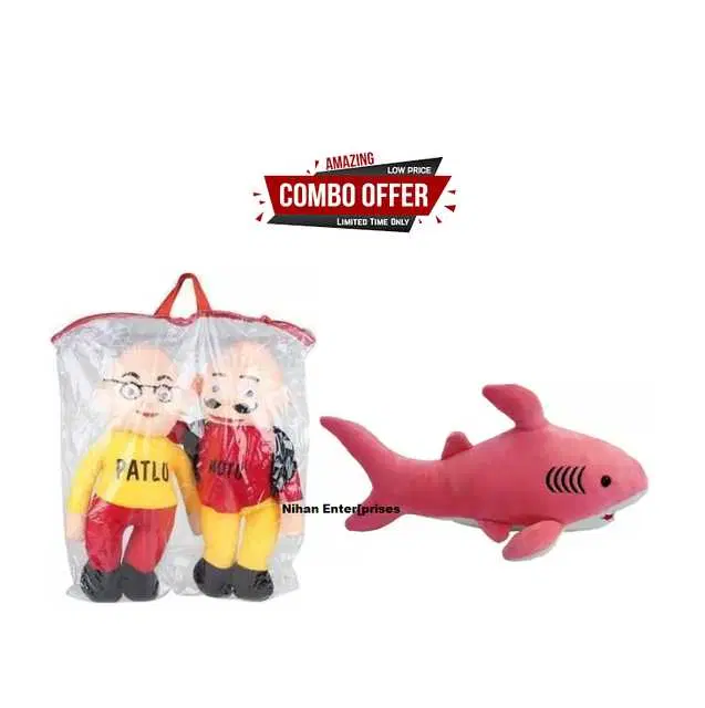 Nihan Gift Gallery Soft Toys combo for Birthday Gift for Kids, Multicolor, Pack Of 2, NG-70