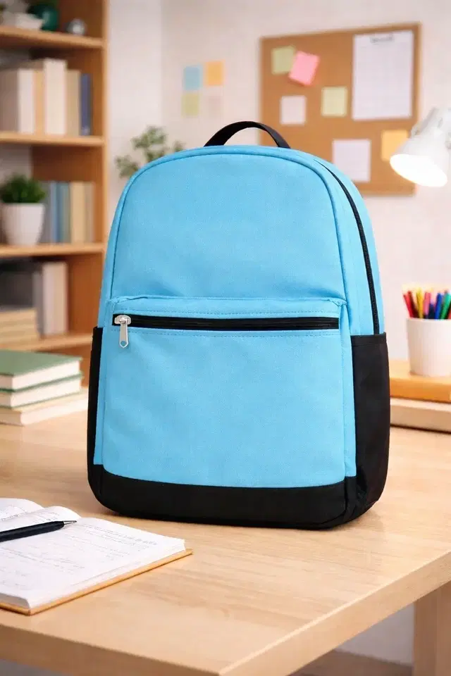 Lightweight Sky Blue School Backpack for Boys & Girls