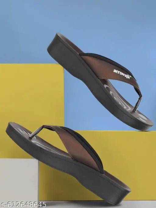 Aerowalk Flip-flops (Brown, 3) Pack of 2