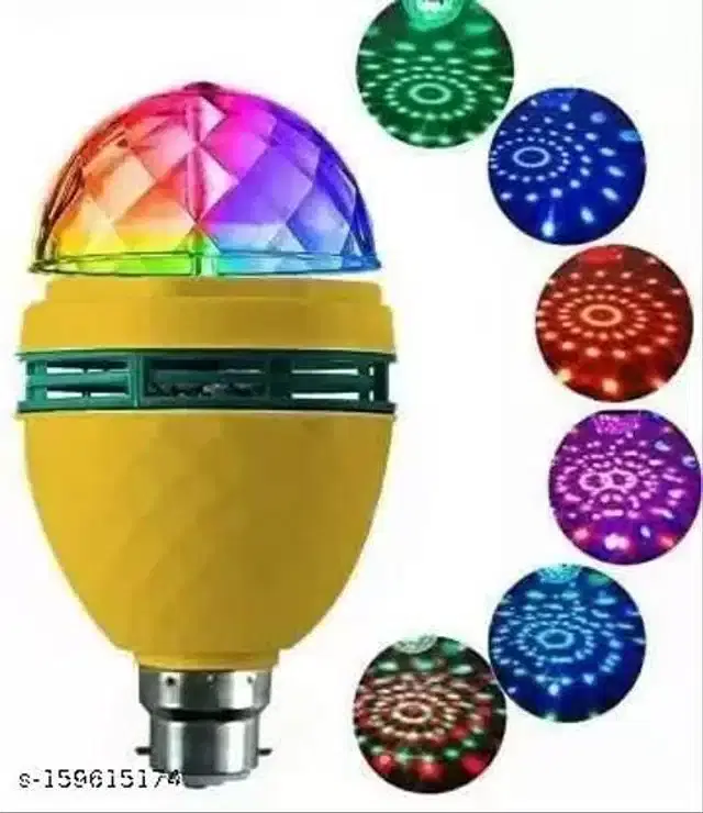 Rotating Magic Disco LED Bulb, Multicolor