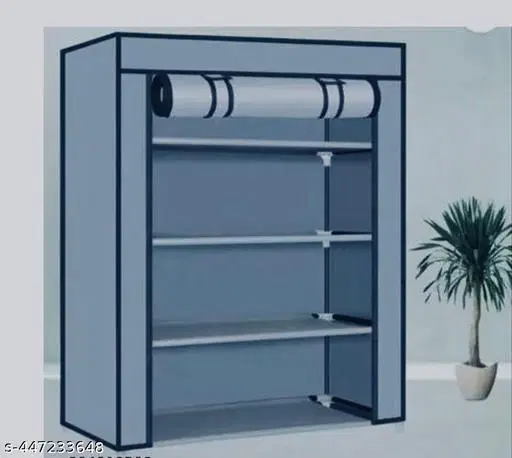 Plastic 4 Layer Collapsible Multipurpose Wardrobe, Multicolor
