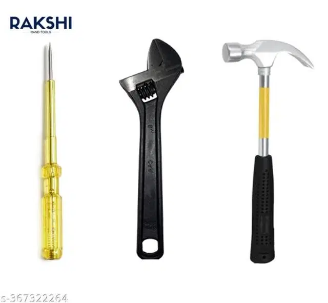 Hammer with Line Tester & Sppaner, Multicolor, Set of 3