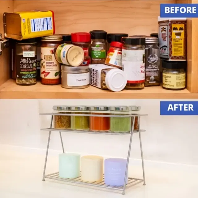 Stainless Steel Spice Rack (Silver)