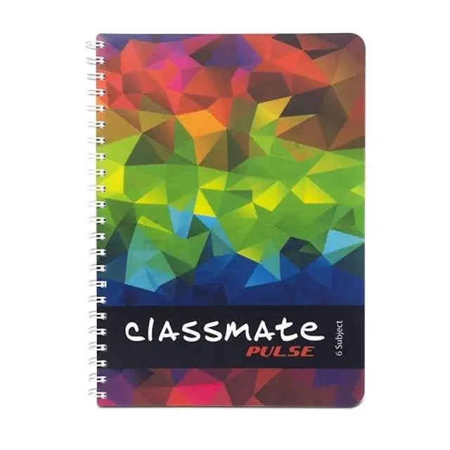 CLASSMATE Pulse Book-size Notebook Plain 200 Pages, Multicolor