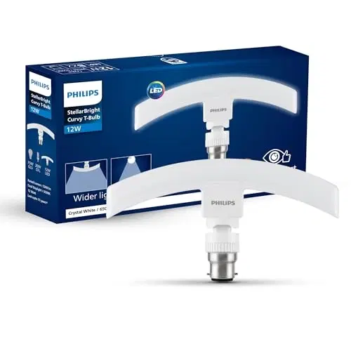 Philips Stellar Bright 12w B22 Curvy Led T-Bulb,1260lm,Cool Daylight, Pack Of 1