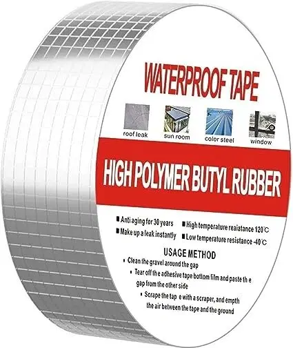 Aluminium Single Sided Self Adhesive Tape, Silver, 5 m