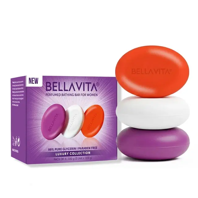 Bellavita Perfume Bathing Soap Bar For Women 3X100 g
