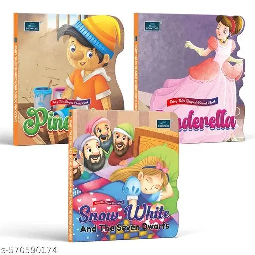 Fairy Tale Shaped Board Book  Cinderella Pinocchio and Snow White  Set of 3  A Magical Trio of Shaped Tales That Spark Imagination and Love for Reading