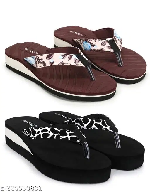 EVA Flip-flops for Women (Multicolor, 4) Pack of 2