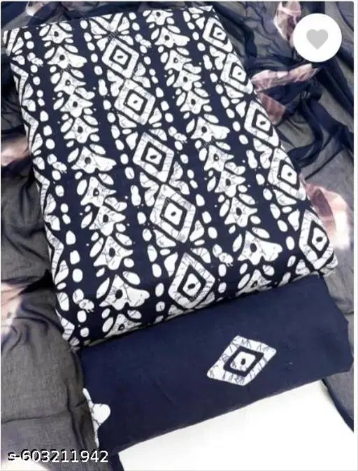 Cotton Printed Dress Material for Women (Multicolor, 6.05 meter (M)