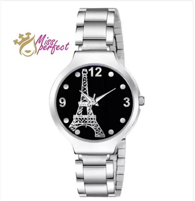 Analog Watch for Women & Girls (Silver)
