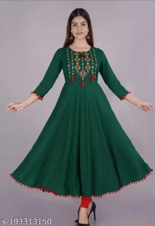 Charvi Attractive Women Kurta Sets, Green (XXL)