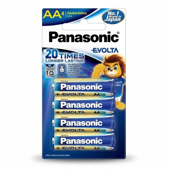 Panasonic EVOLTA premium Alkaline AA Battery,, Pack of 4