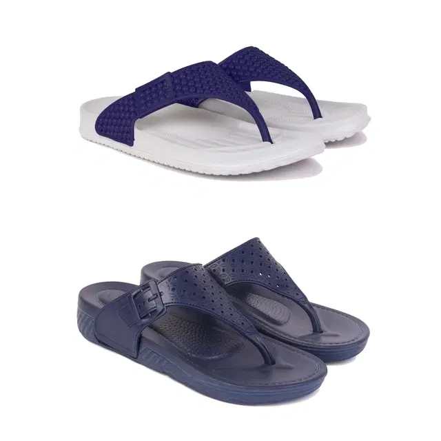 Slippers for Women, Pack of 2 (Multicolor, 5)