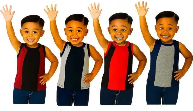 Cotton Solid Innerwear for Boys, Multicolour, Pack of 4 (6-12 Months)