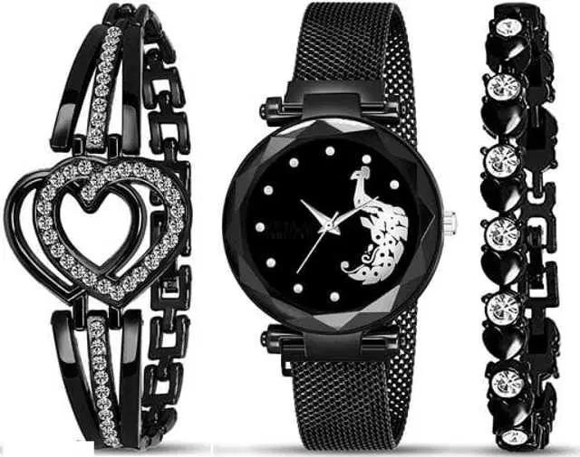 Analog Watch For Womens (Black) (WS-459)