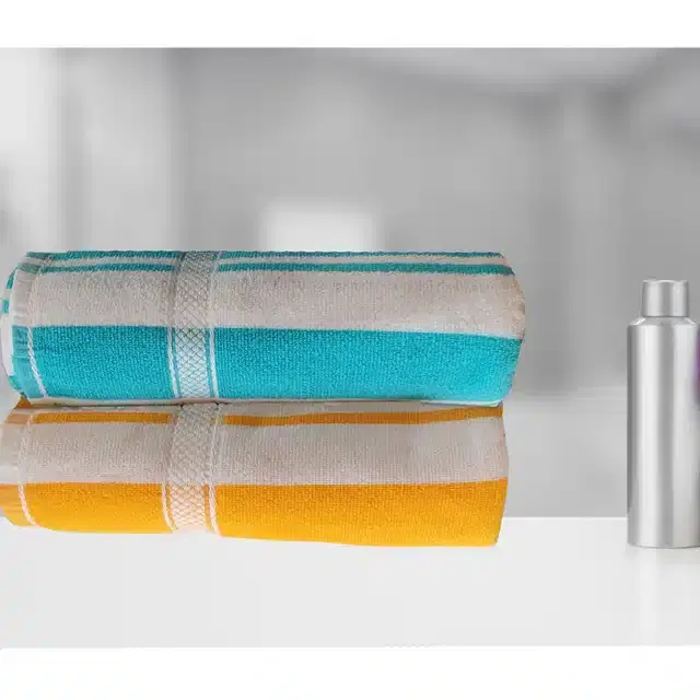Polyblend  Durable Bath Towels, Pack of 2, Multicolor, 27x54 Inches