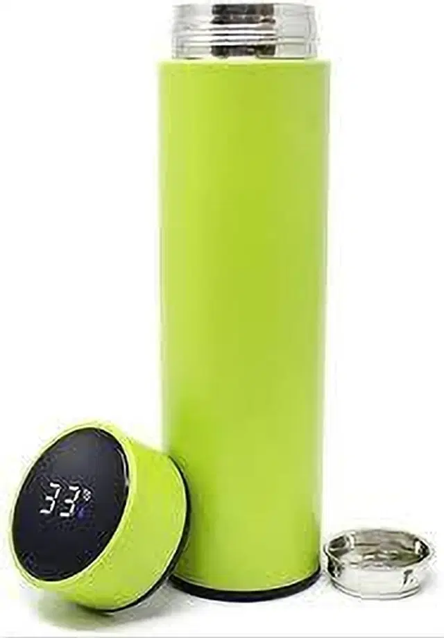 Stainless Steel LED Temperature Display Water Bottle, Mint Green, 500 ml