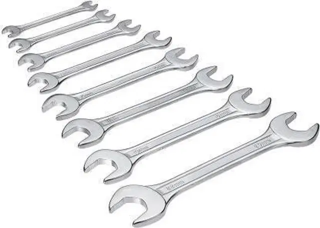 Padmakshi Universal Multi-Function Professional 8Pcs Double Open Ended Wrench Set Spanner Hand Tool