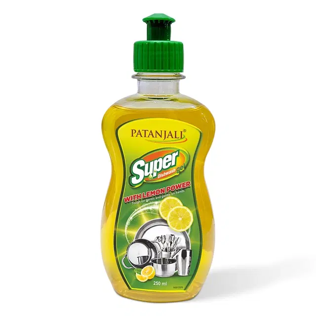 Patanjali Lemon Power Super Dishwash Gel 250 ml (Bottle)