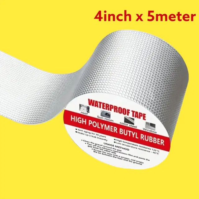 Aluminium Single Sided Self Adhesive Tape, Silver, 5 m