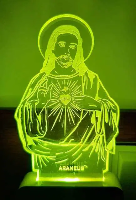Unicept Jesus Christ LED 3D Illusion 7 Color Changing Night Lamp, Multicolor, NE-58