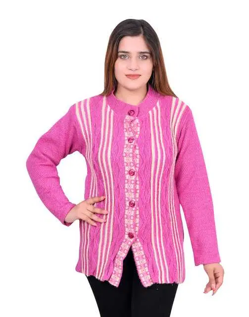 Dreambuy Beautiful Woolen Sweaters For Womens (Magenta, L) (A-16)