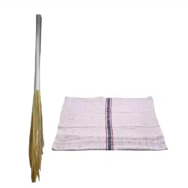 Shagun Floor Cleaning Big Cloth Pochha + Shagun Plastic Phool Bahari Jhado 1 Pc, S 400