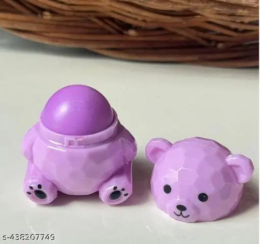 Teddy Bear Shape Lip Gloss, Multicolor, Pack of 1