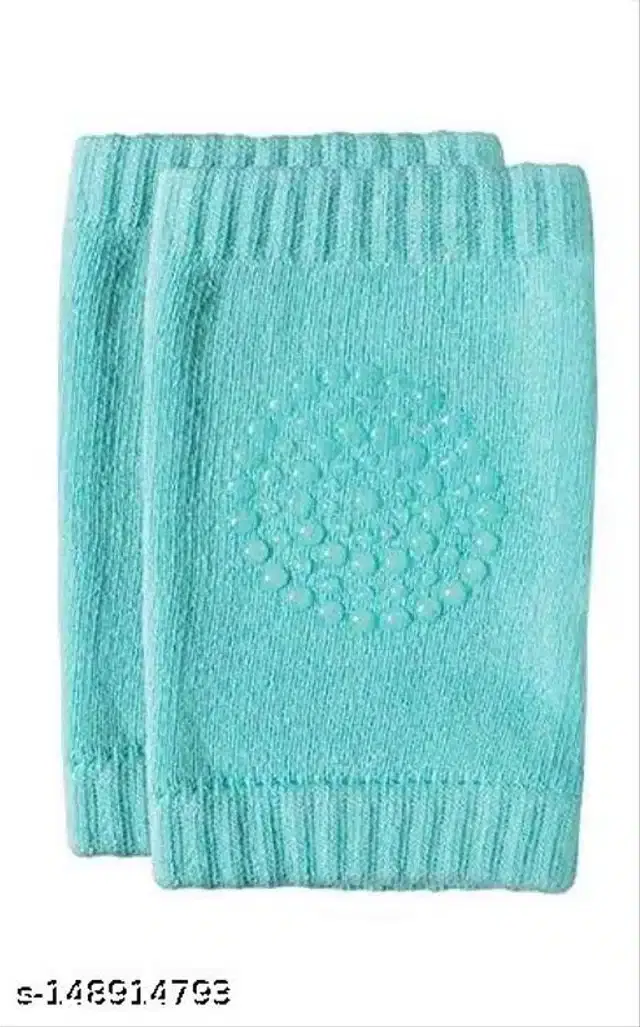 Cotton Anti-Slip Knee Protector Pads for Infants, Sea Green